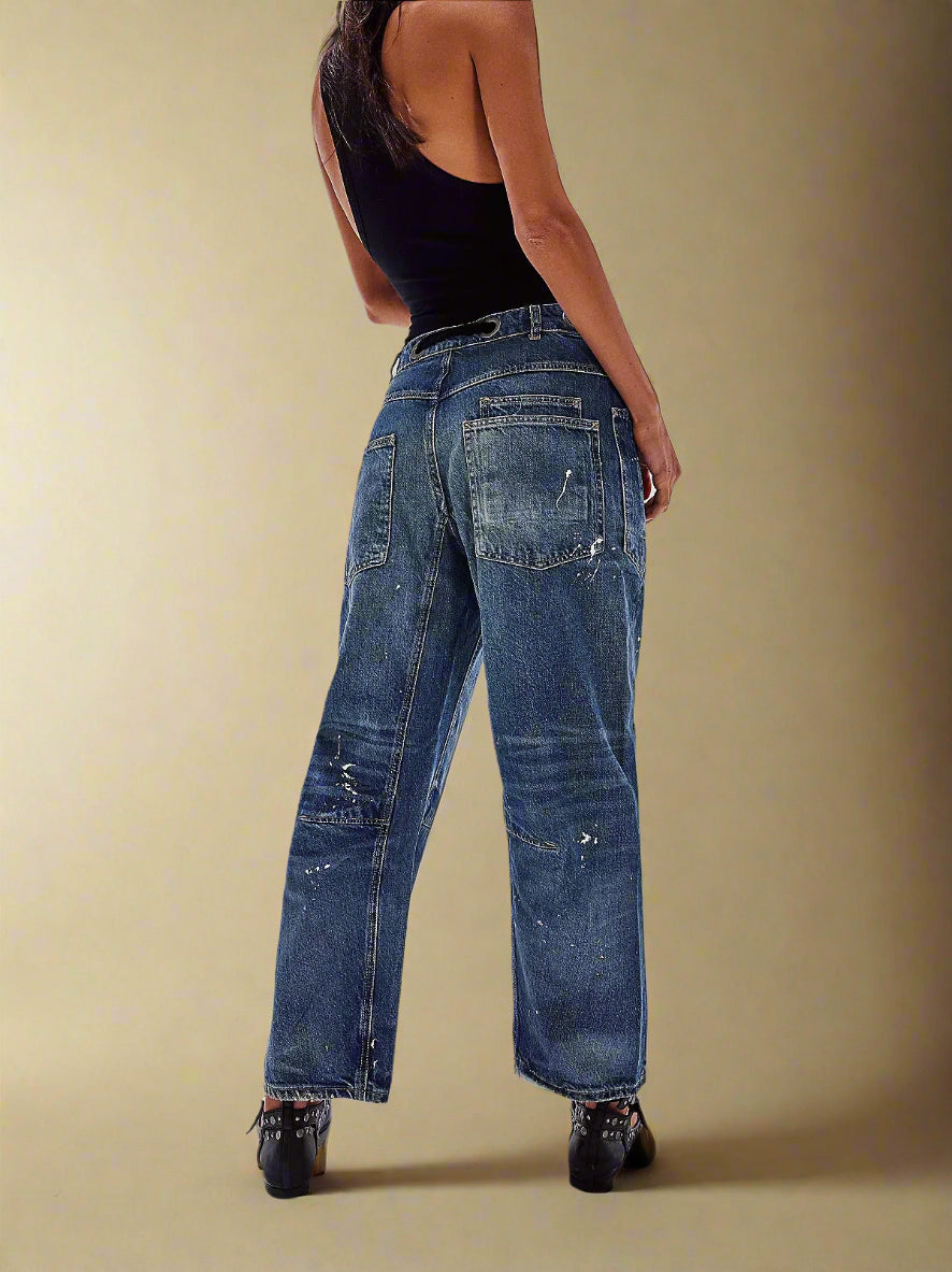 Wide Leg Patchwork Pants