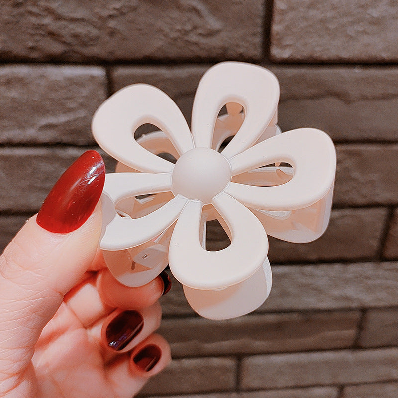 Simple Flower Hair Clip Frosted Updo