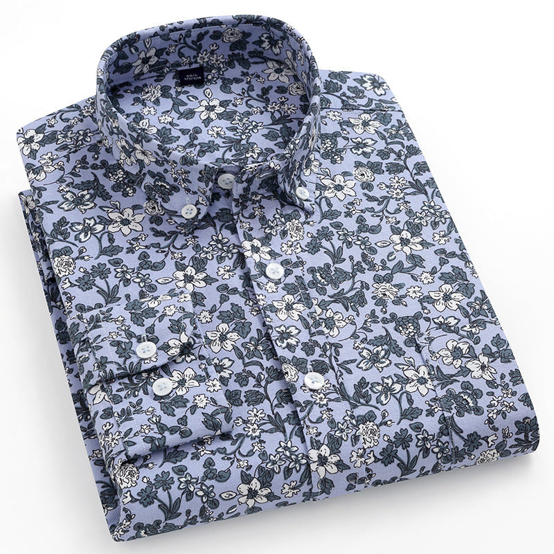 Autumn Cotton Oxford Men's Shirt