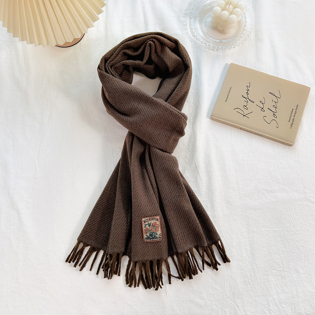 Women's Korean-style All-match Monochrome Scarf