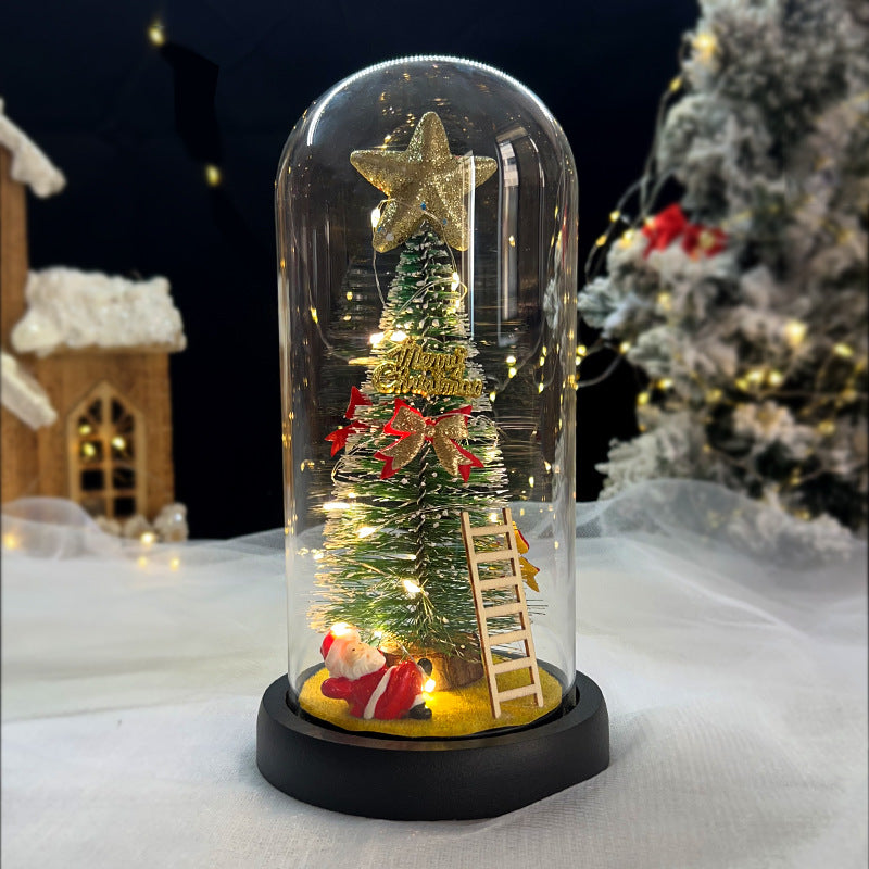 Creative Glass Cover Ornaments Christmas Tree Decorative Lamp