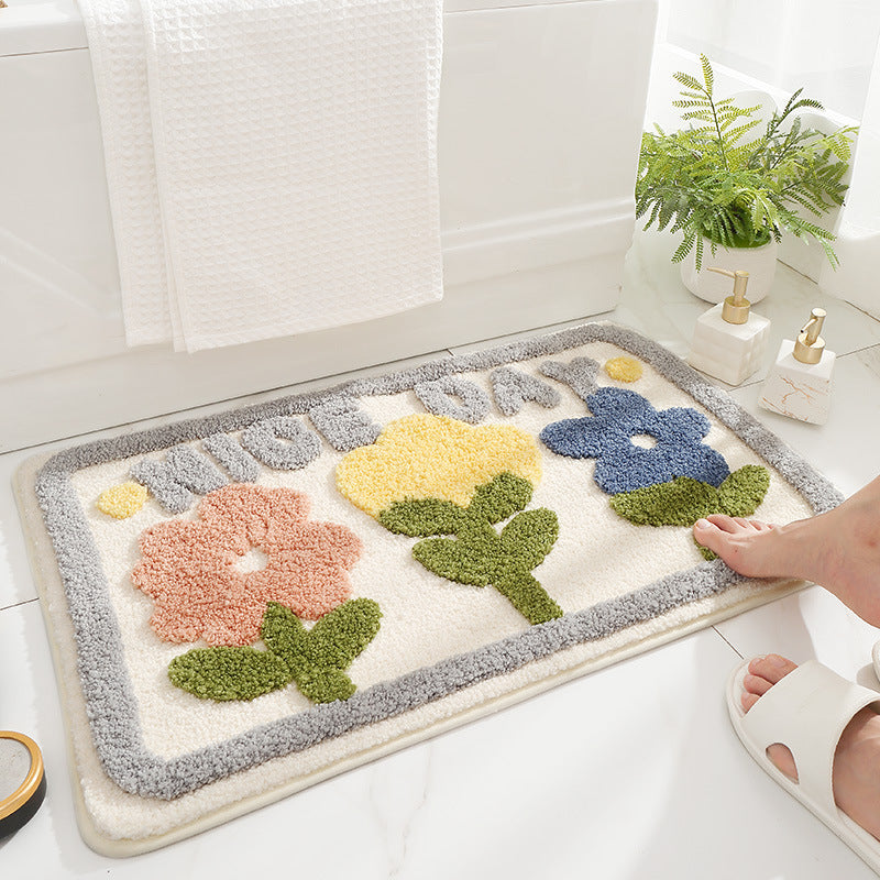 Modern Minimalist Bathroom Water-absorbing Non-slip Mat