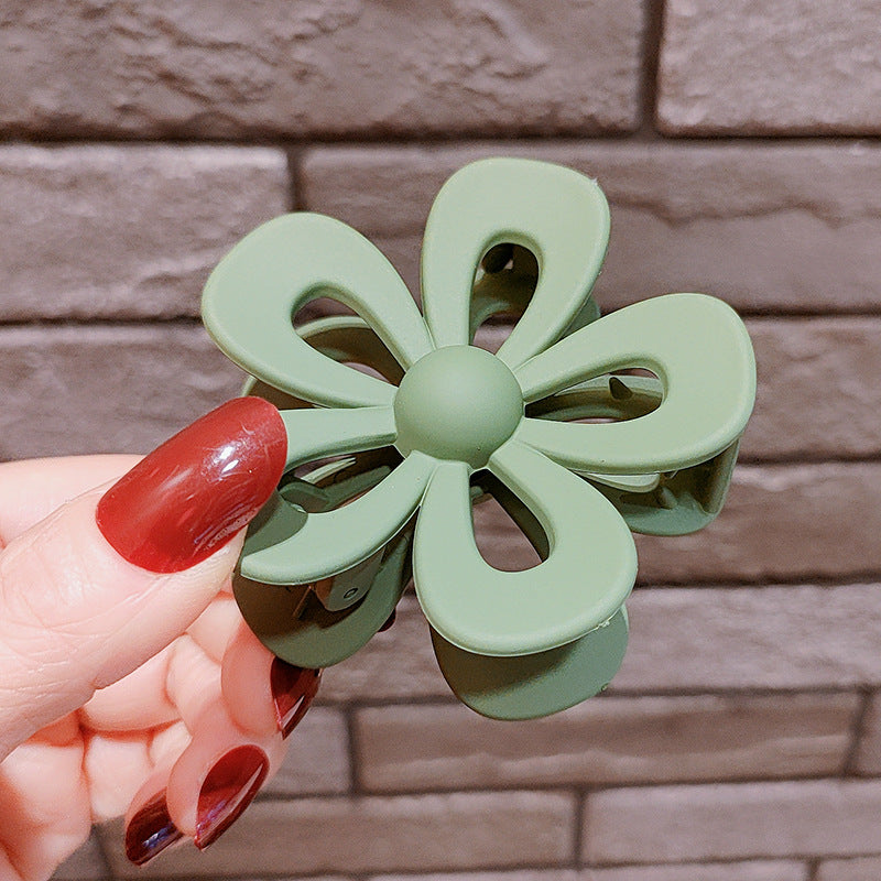 Simple Flower Hair Clip Frosted Updo