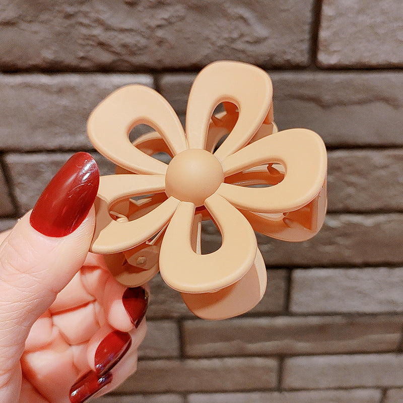 Simple Flower Hair Clip Frosted Updo