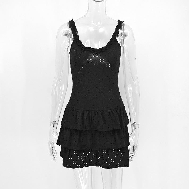 Frill Ruffle Skirt Cami Mini Dress