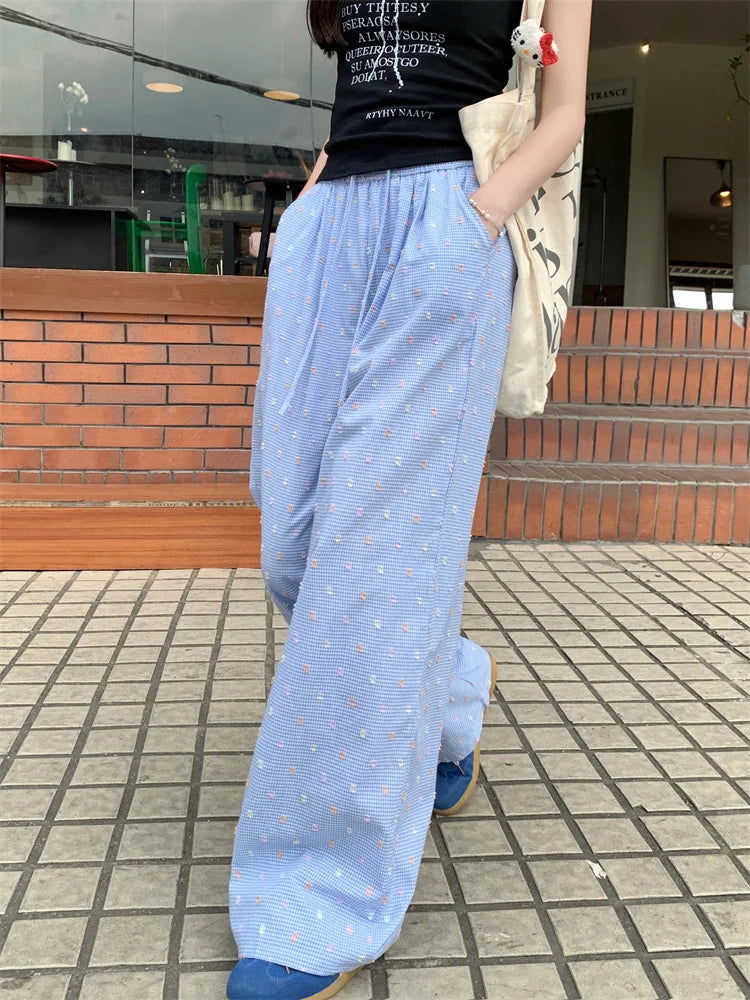 Printed Drawstring Cargo Pants