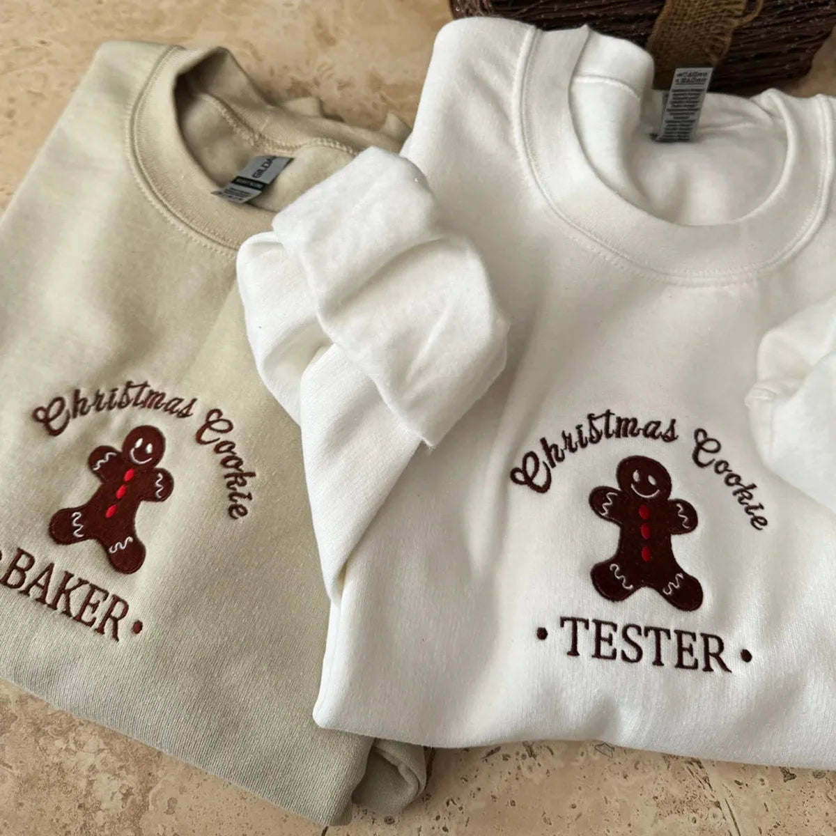 Christmas Cookie Embroidered Sweatshirt