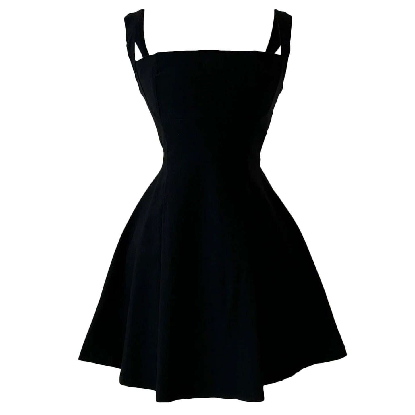 Tick Strap Square Neck Mini Dress