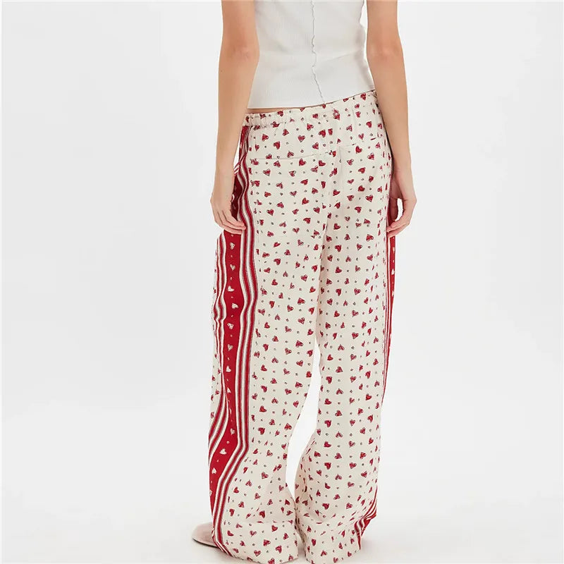 Floral High Waist Elastic  Palazzo Pants