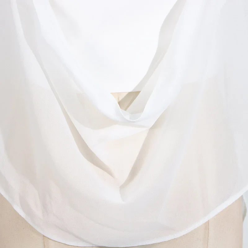 White 3d Floral Off-Shoulder Drape Top