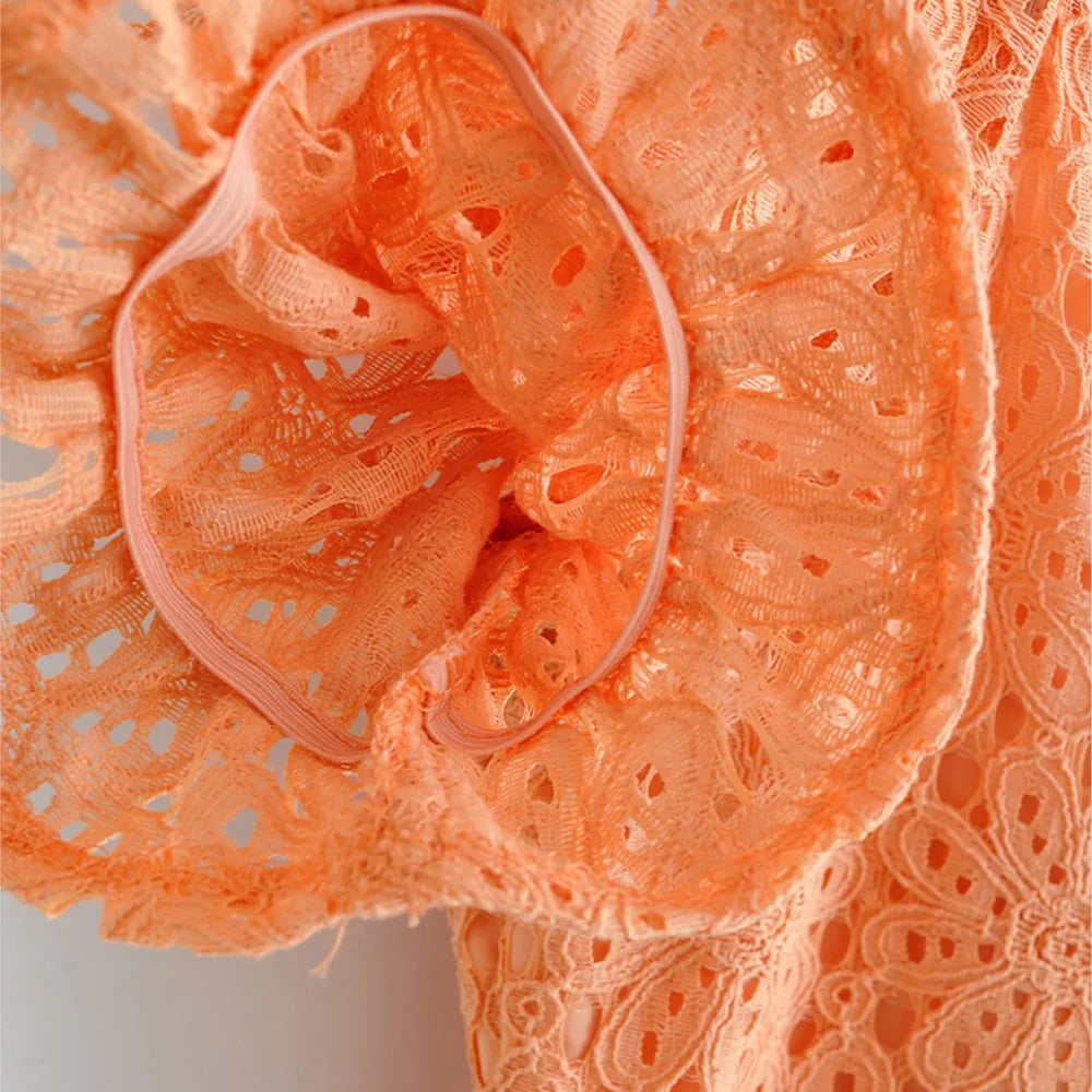 Short Sleeve Embroidered Mini Dress