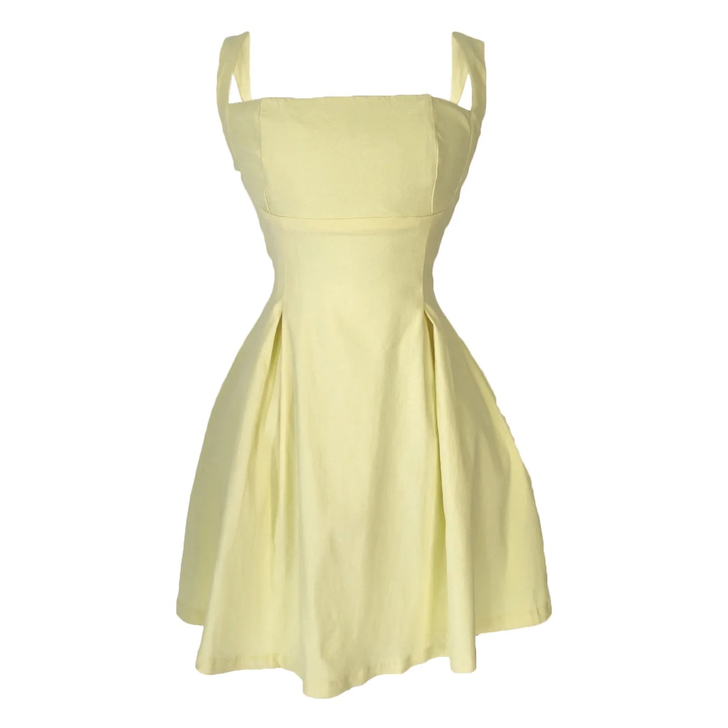 Tick Strap Square Neck Mini Dress