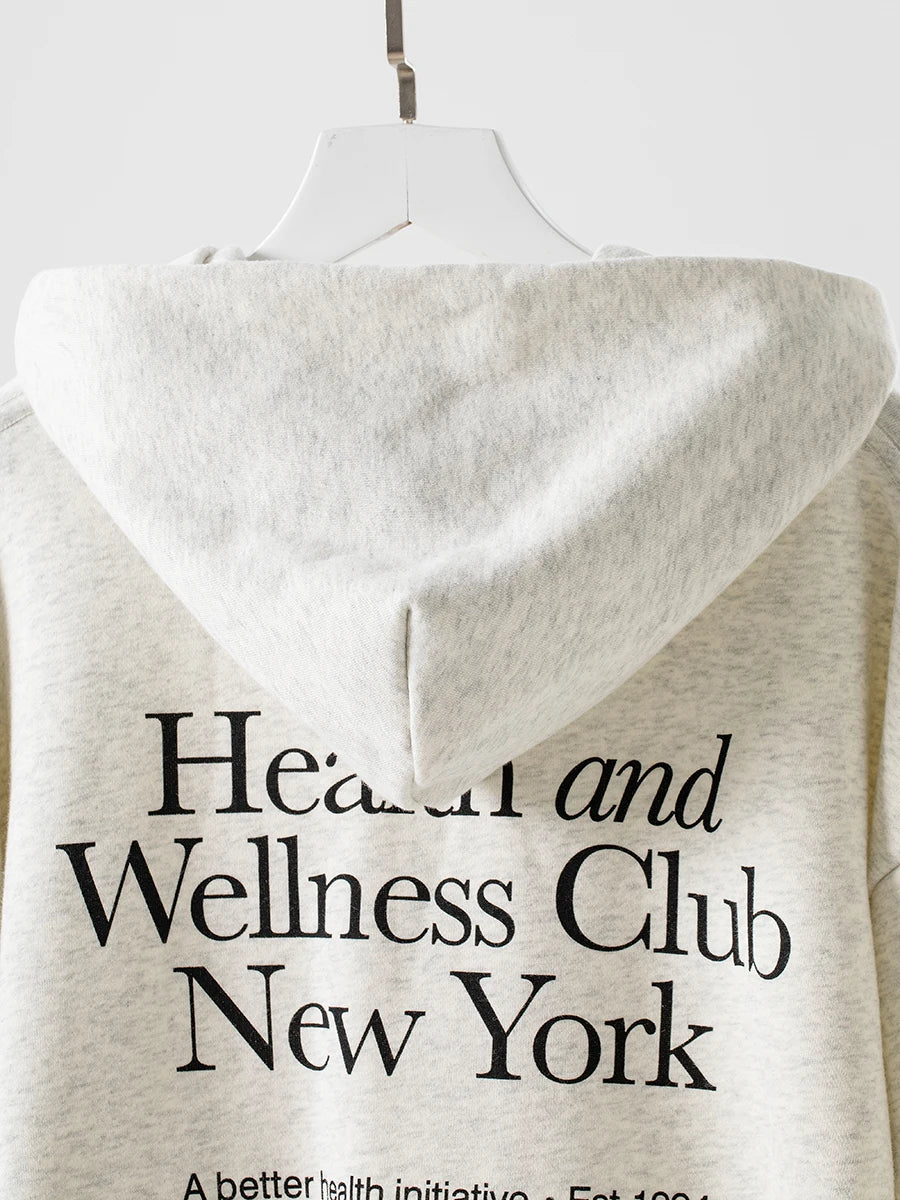 Grey Health and Wellness Club Graphic Hoodie