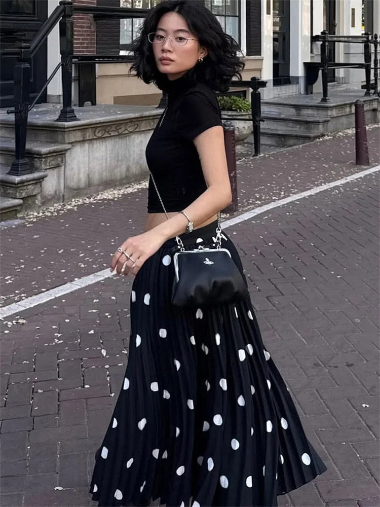 Polka Dot Maxi Skirt