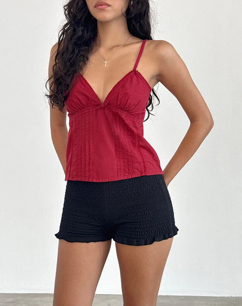 Bow Tie Up Cami Top