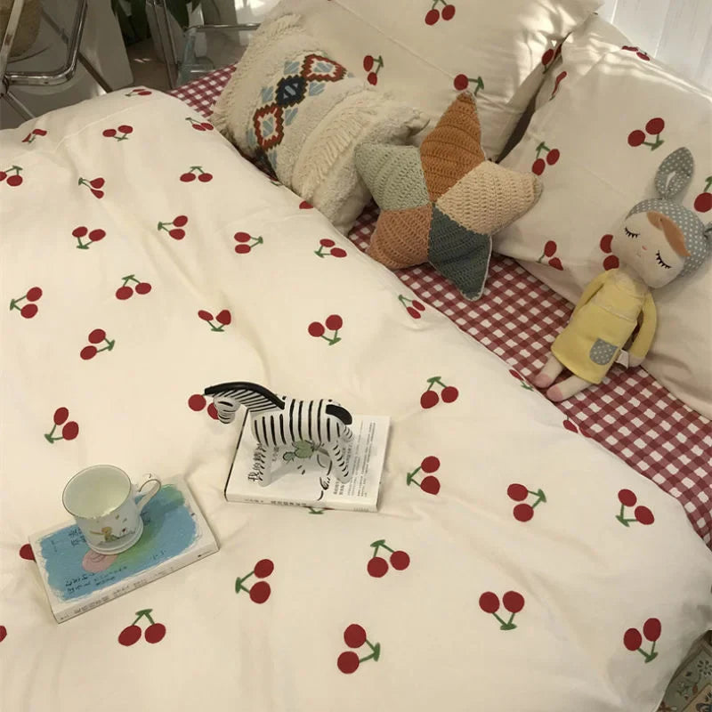 Ins Nordic Butterfly Bedding Set Flat Bed Sheet Duvet Cover Twin Full Queen Nordic Bed Linen Boy Girl Bedding Sets