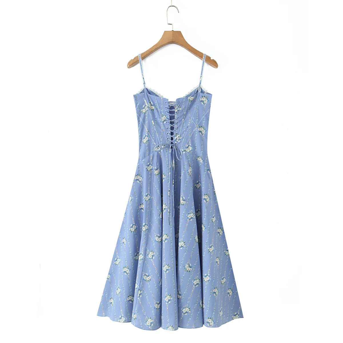Floral Print Corset Midi Dress
