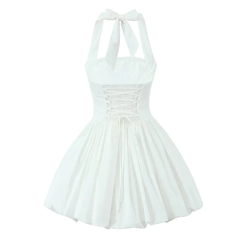 Halter Balloon Mini Dress