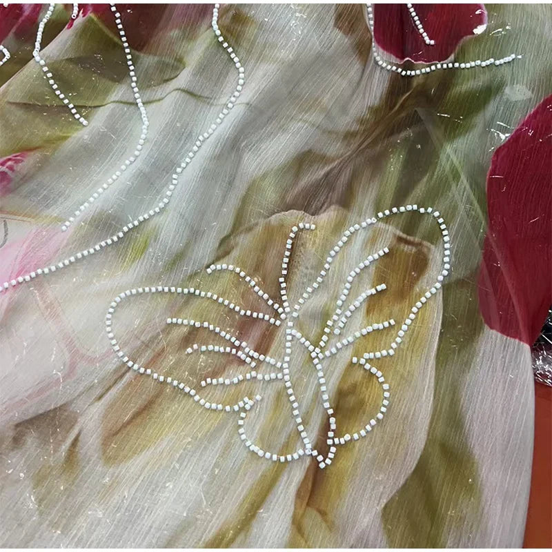 Printed Embroidered Cami Maxi Dress â€?Halter Neck Style