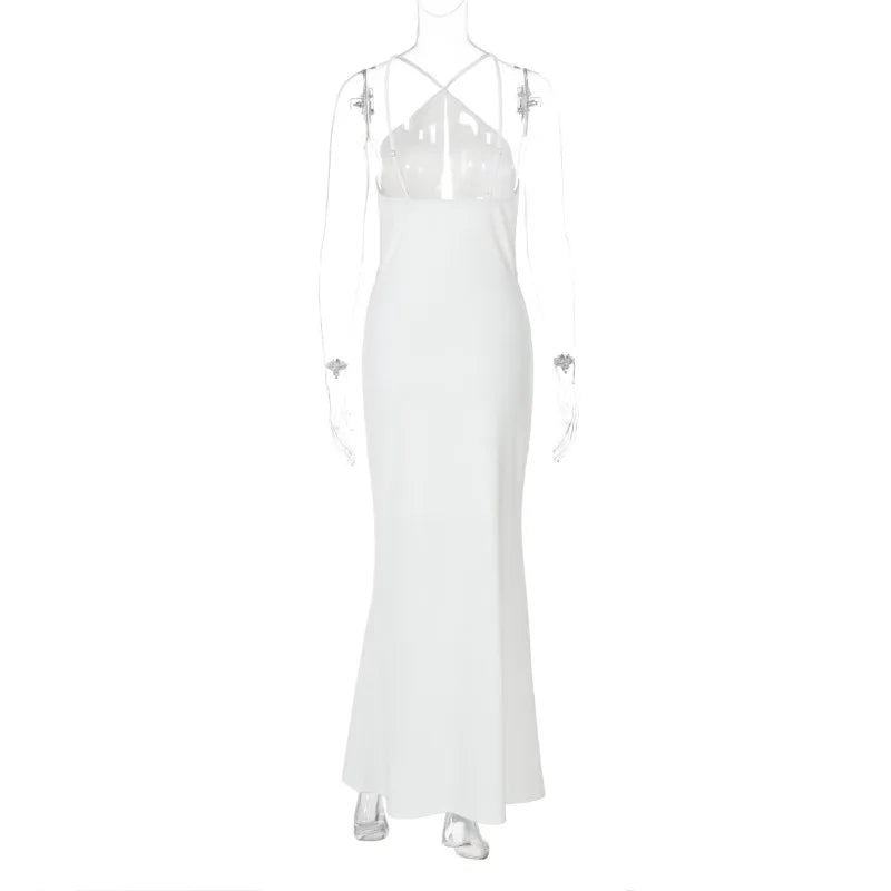 Halter Tie Up Maxi Dress