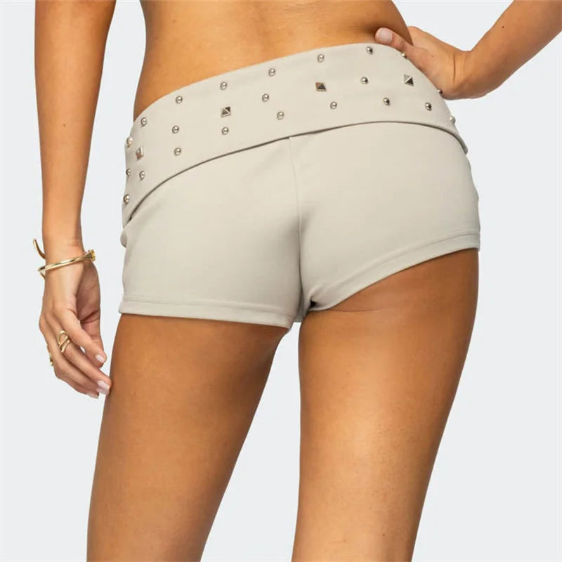 Low Waist Foldover Micro Shorts