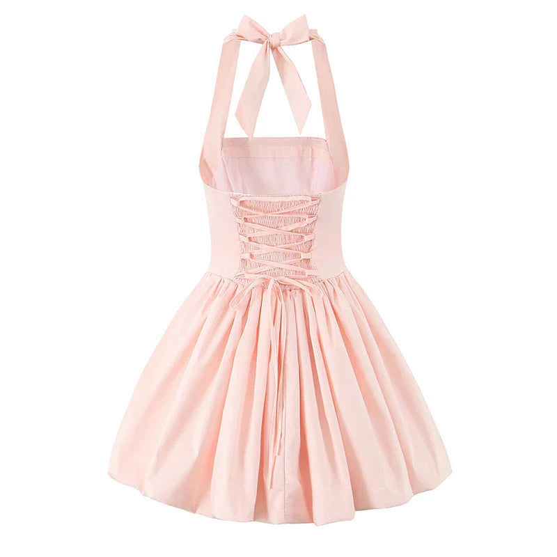 Halter Balloon Mini Dress
