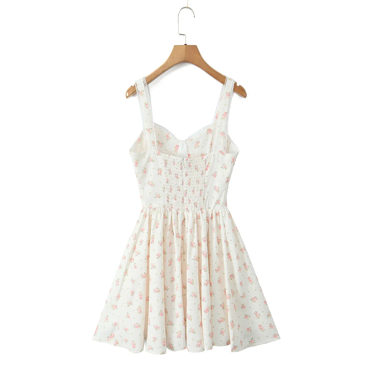 Floral Print Bow Ruched Mini Dress