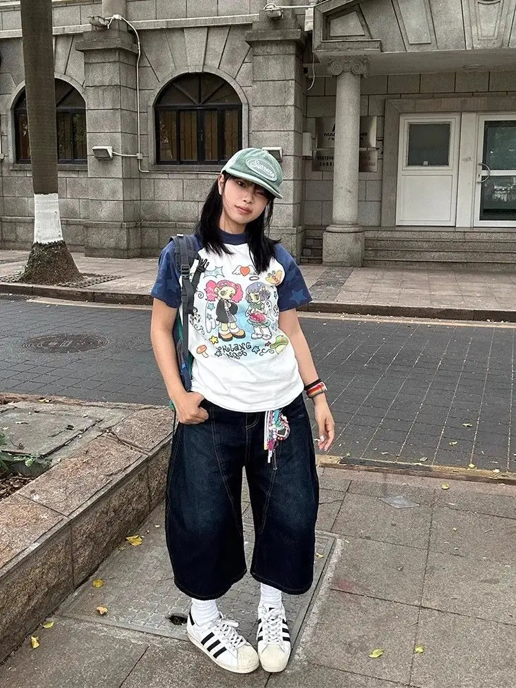 Eclectic Calf Length Capri Denim Trouser