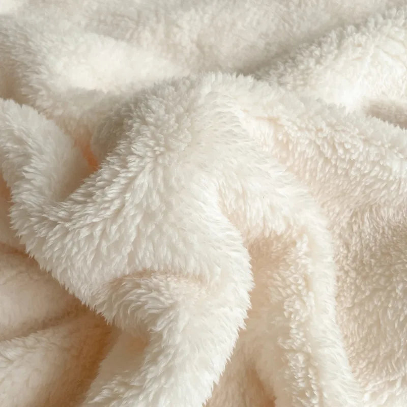 Plush Warm Winter Throw Blanket A Grade Coral Fleece Flannel Soft Thick Blankets for Sofa Single Double Couple Furry Sofa Cover