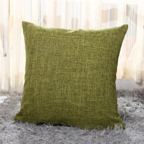 30x50cm 45x45cm Linen Pillow Case Solid Color Pillowcase Sofa Office Chair Lumbar Cushion Cover Anti-Dirty Pillow Cover