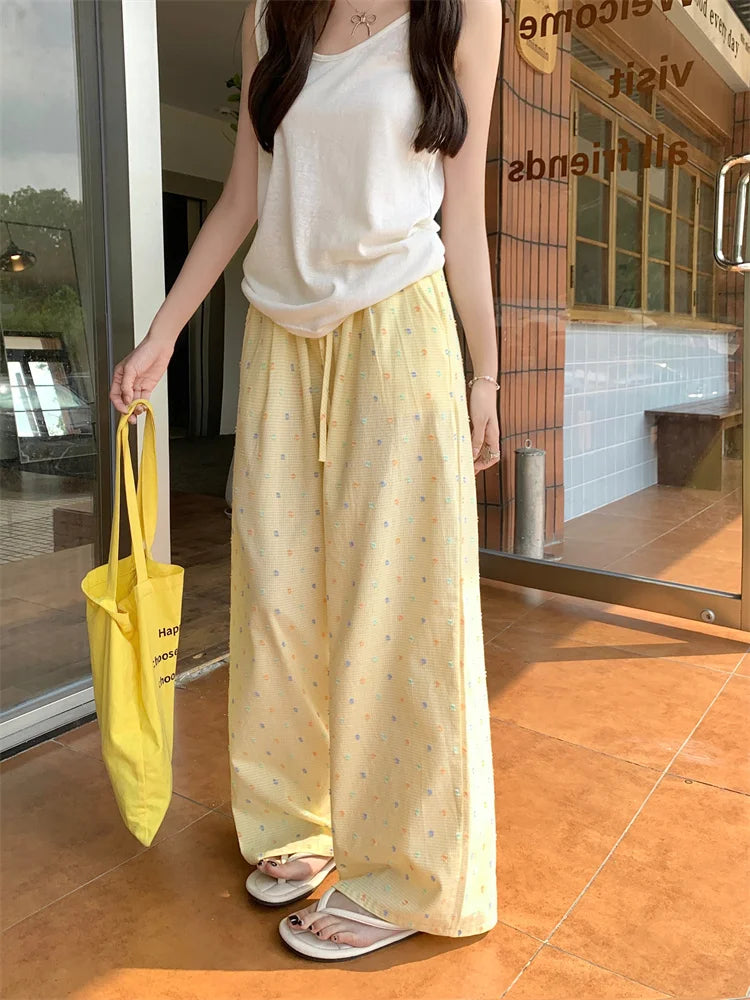 Printed Drawstring Cargo Pants