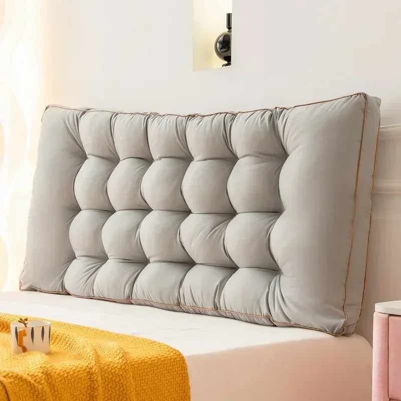 High Quality and Simple Washed Cotton Bedside Cushion for Home Use Large Backrest Bedroom Bed Cushion Waist Protection Pillow