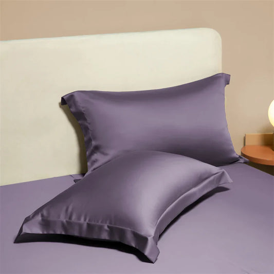 1 Pair(2 Pieces) Egyptian Cotton Pillowcases Solid Color Pillow Shams Covers