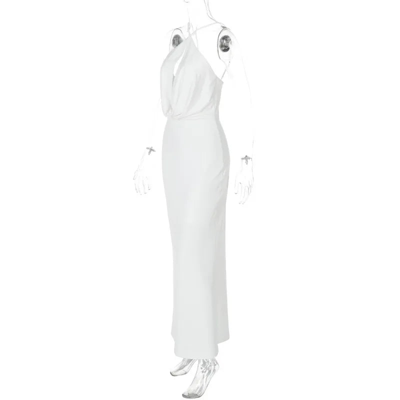 Halter Tie Up Maxi Dress