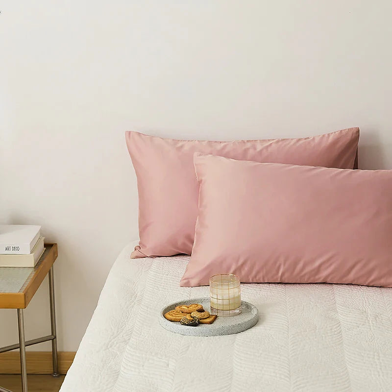 2pcs Simple Pure Cotton Large Pillowcase 60x80 Hotel Special Soft and Comfortable Gray and White Optional Home Essential