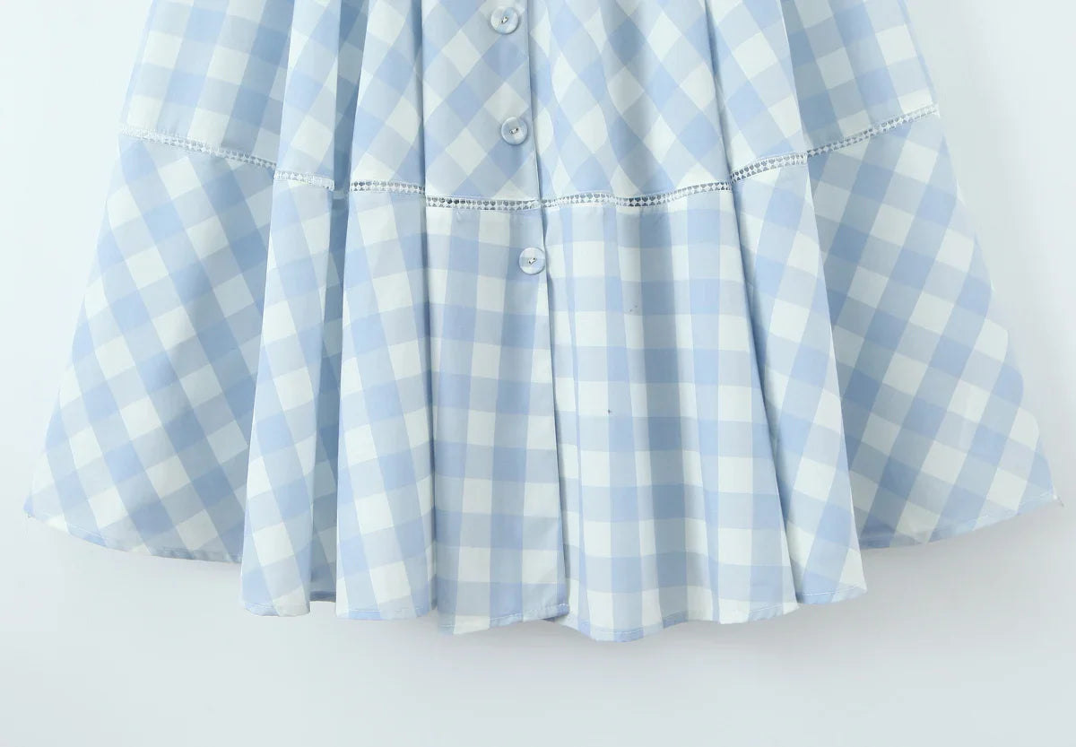 Patchwork Spliced Tie Up Strap Maxi Dress