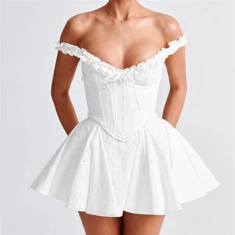 Frill Strap Babydoll Mini Dress