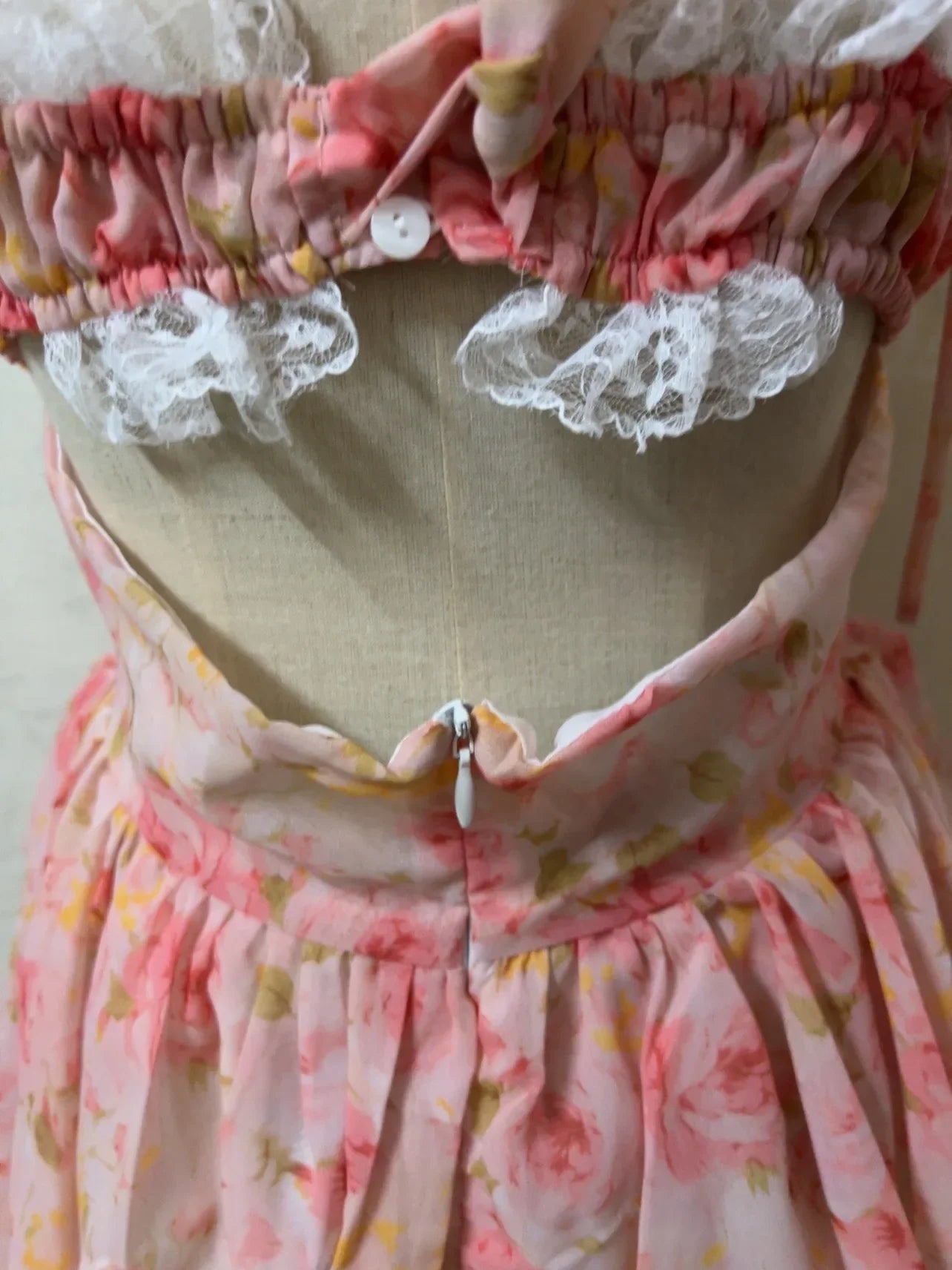 Pink Floral Sling Ruffles Irregular Hem Mini Dress