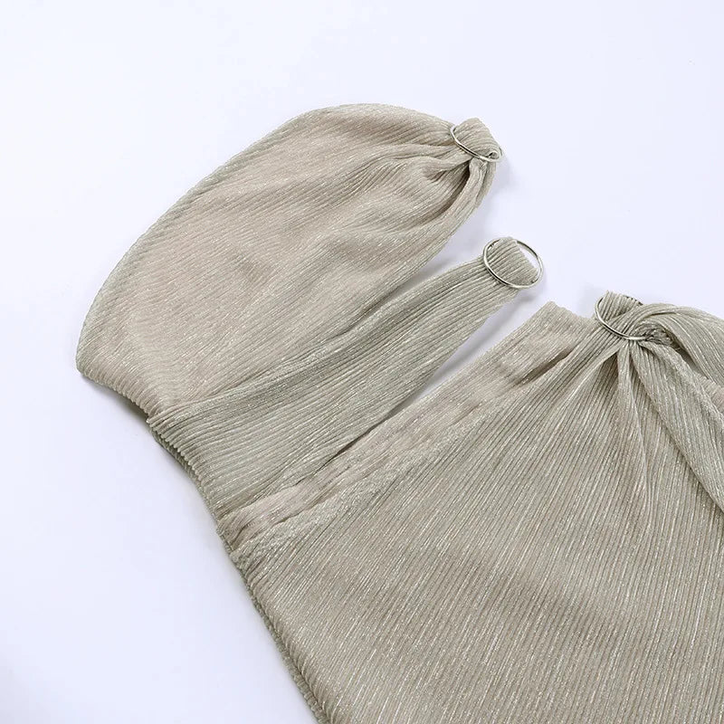 Sequin Tube Side Cut Out Wrap Mini Dress