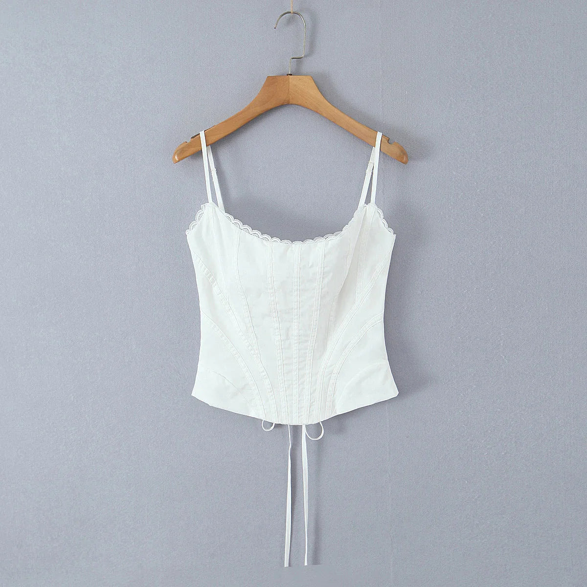 White Corset Cami Top