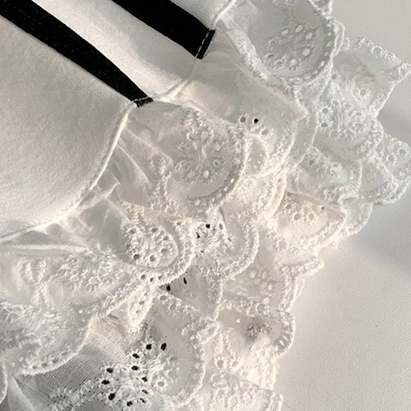 Side Striped Lace Shorts