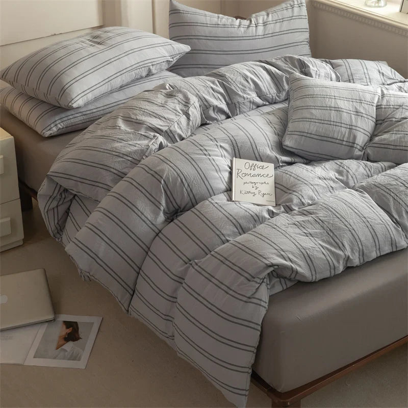 Plaid Style Duvet Cover 150x200 Quilt Cover Home Bedding Queen Size Comforter Cover housse de couette (Pillowcase Need Order)