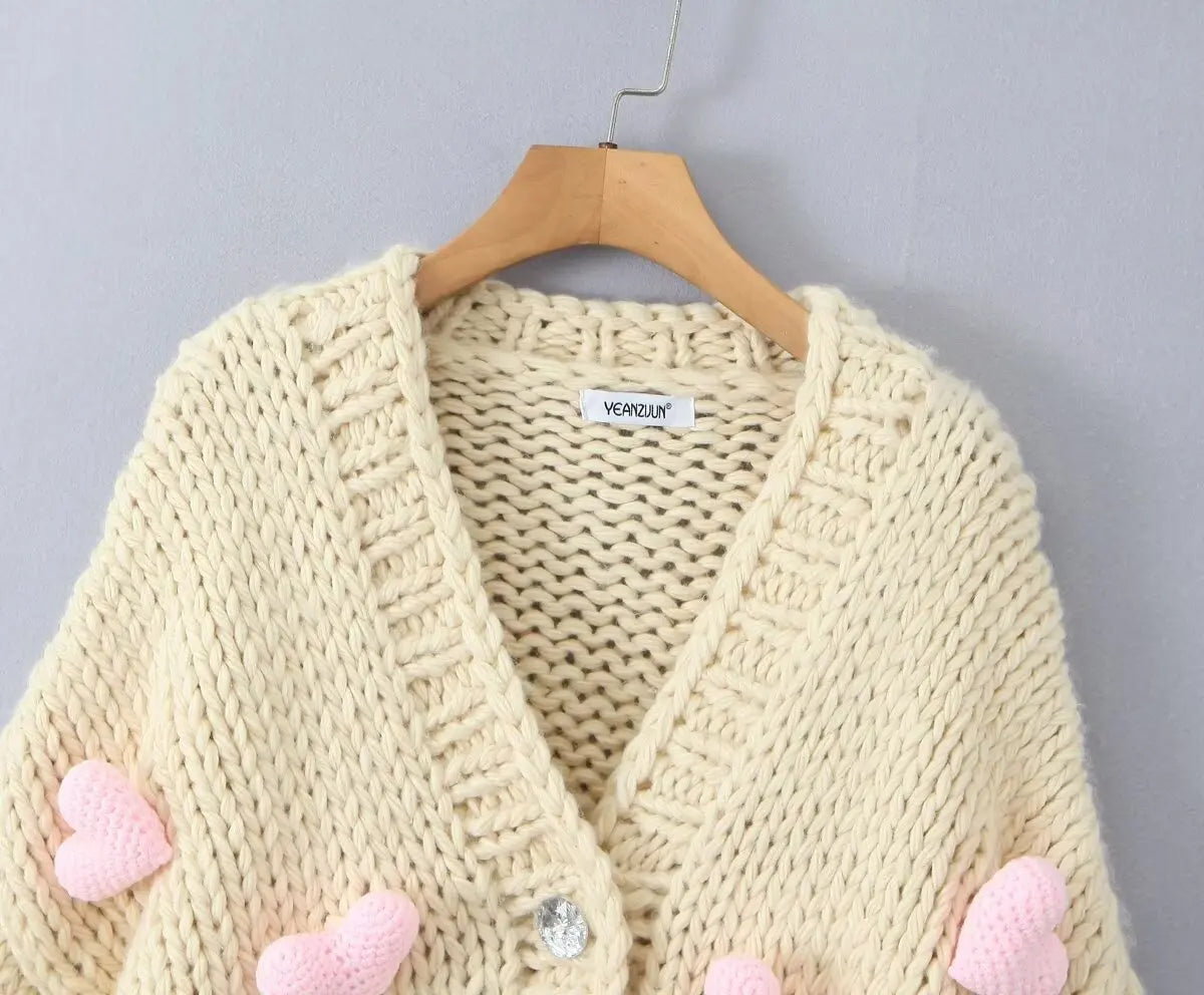 Heart Crochet Cardigan
