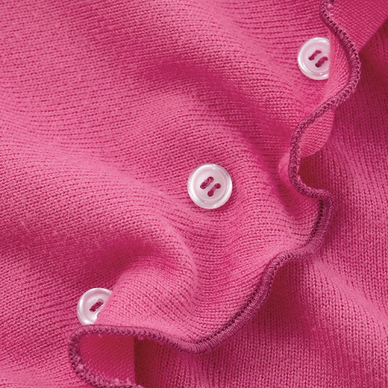 Round Neck Buttoned Crop Top