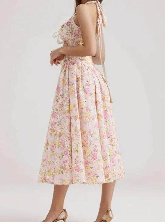 Halter Corset Midi Dress