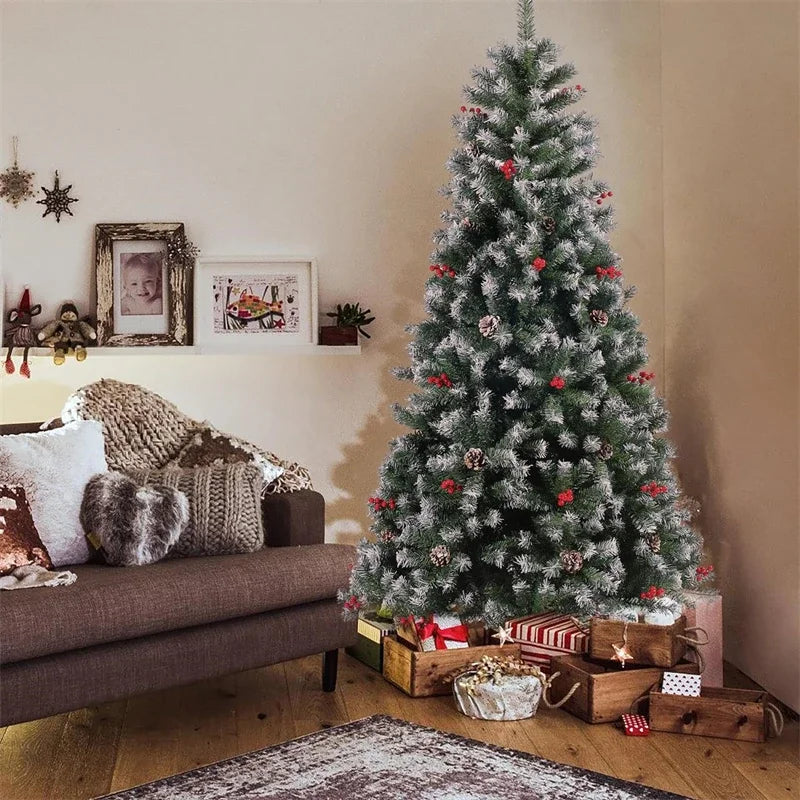 Pinecone Christmas Tree with Berry Pine Nuts Very Beautiful with Automatic Hinges Quick Installation Advanced Xmas Tree Green