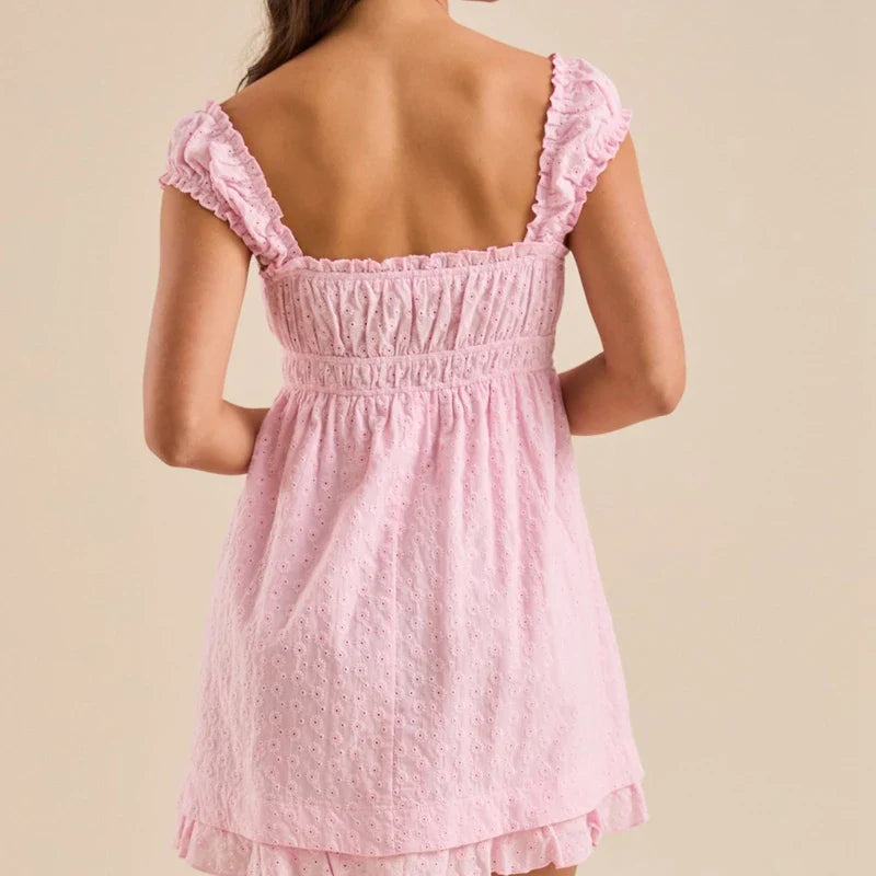 Ruffles Hem Babydoll A-line Mini Dress