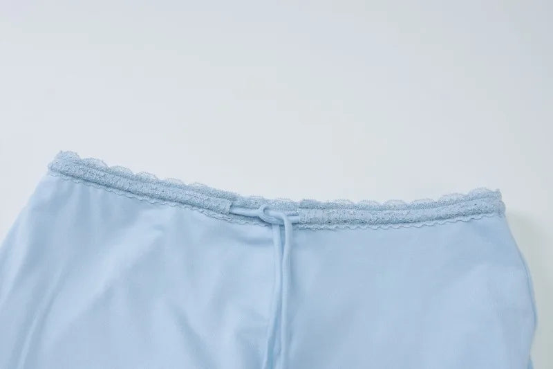 Halter Tie Up Top And Mini Skort Set