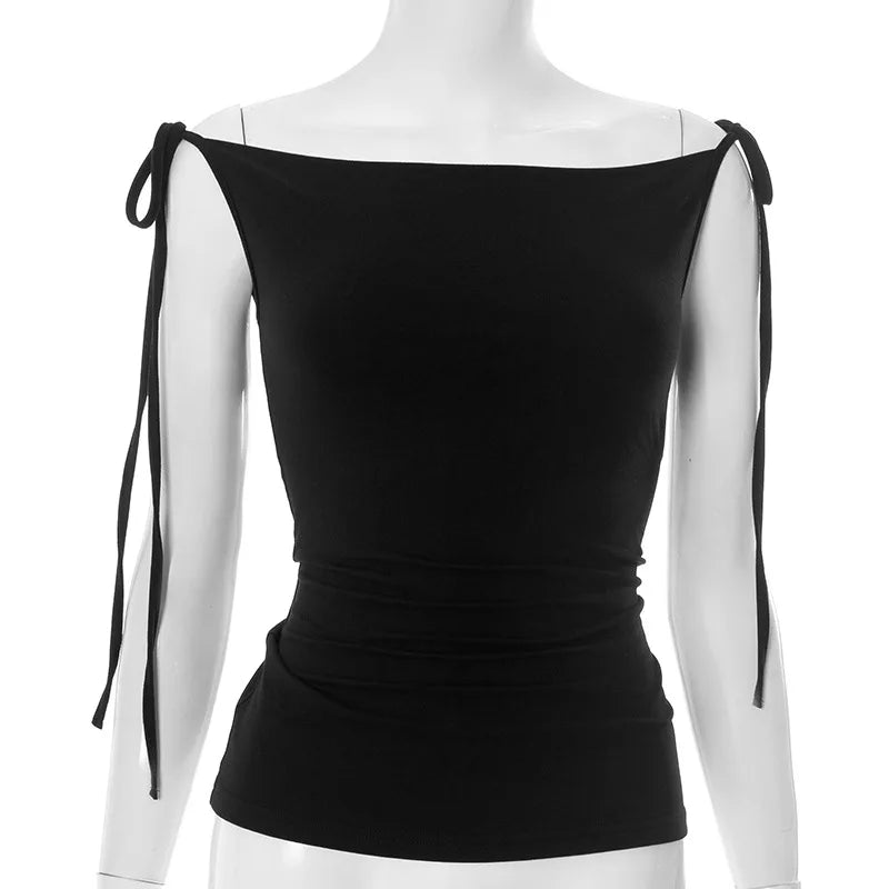 Tie Up String Cami Top