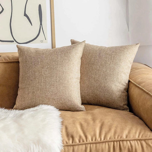 30x50cm 45x45cm Linen Pillow Case Solid Color Pillowcase Sofa Office Chair Lumbar Cushion Cover Anti-Dirty Pillow Cover